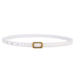 Ceinture fine en cuir véritable pour femme avec boucle carrée en métal - Vignette | Ceintelle