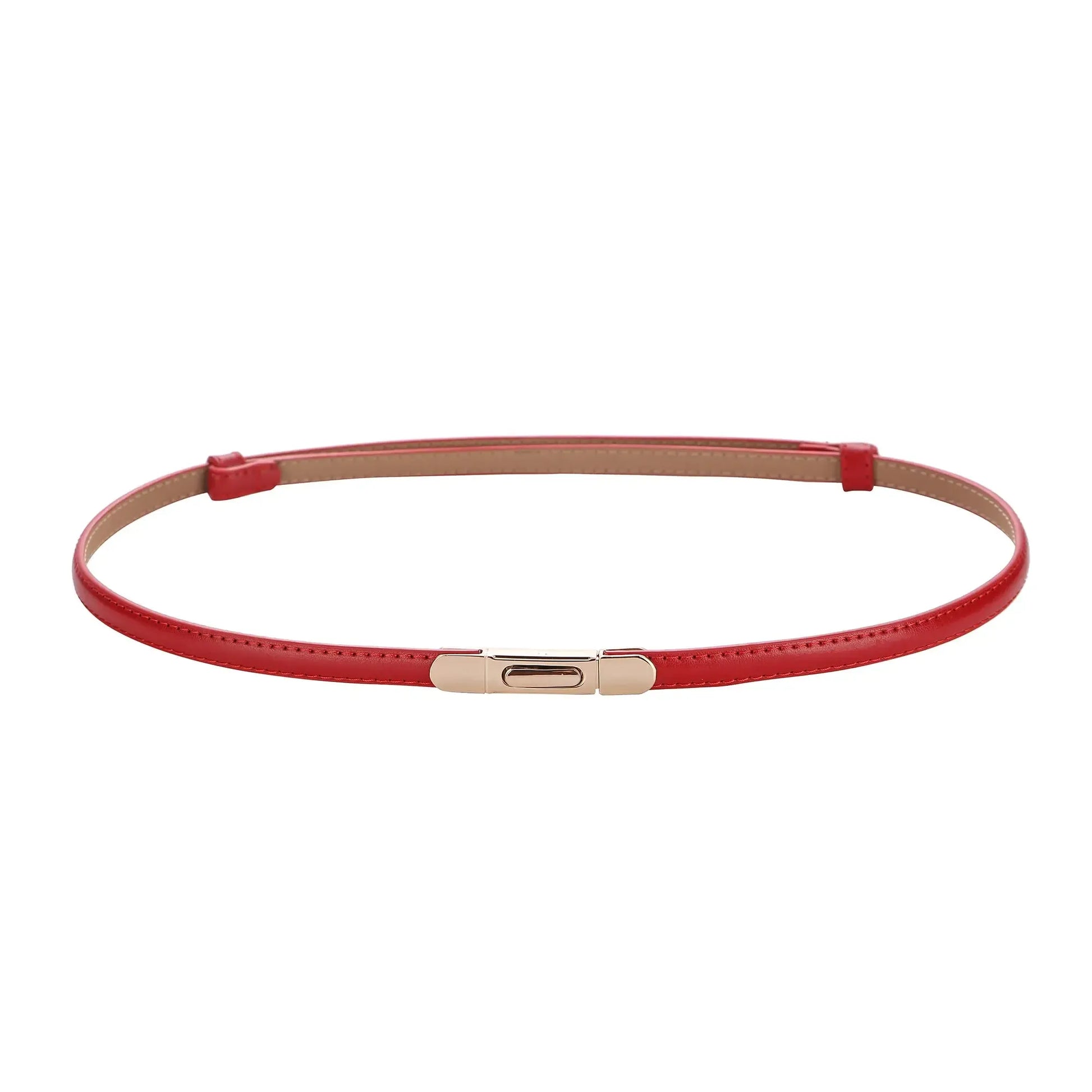Ceinture fine femme – Réglable avec boucle dorée