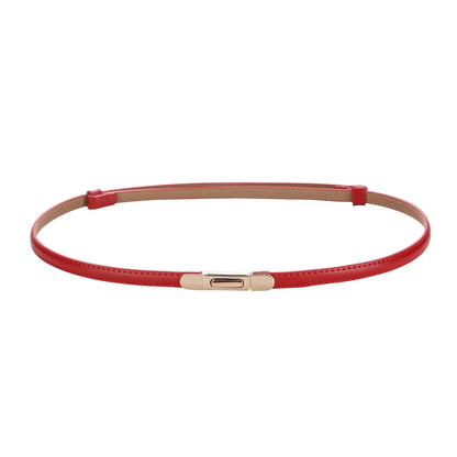 Ceinture fine femme – Réglable avec boucle dorée