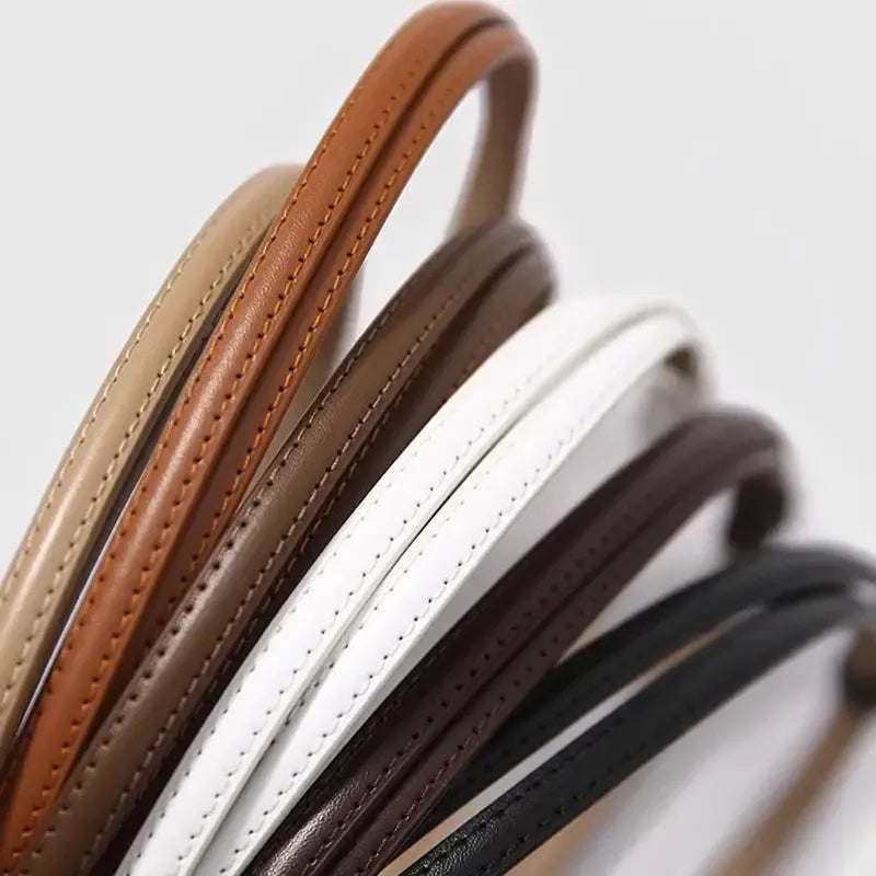 Ceinture fine femme – Réglable avec boucle dorée
