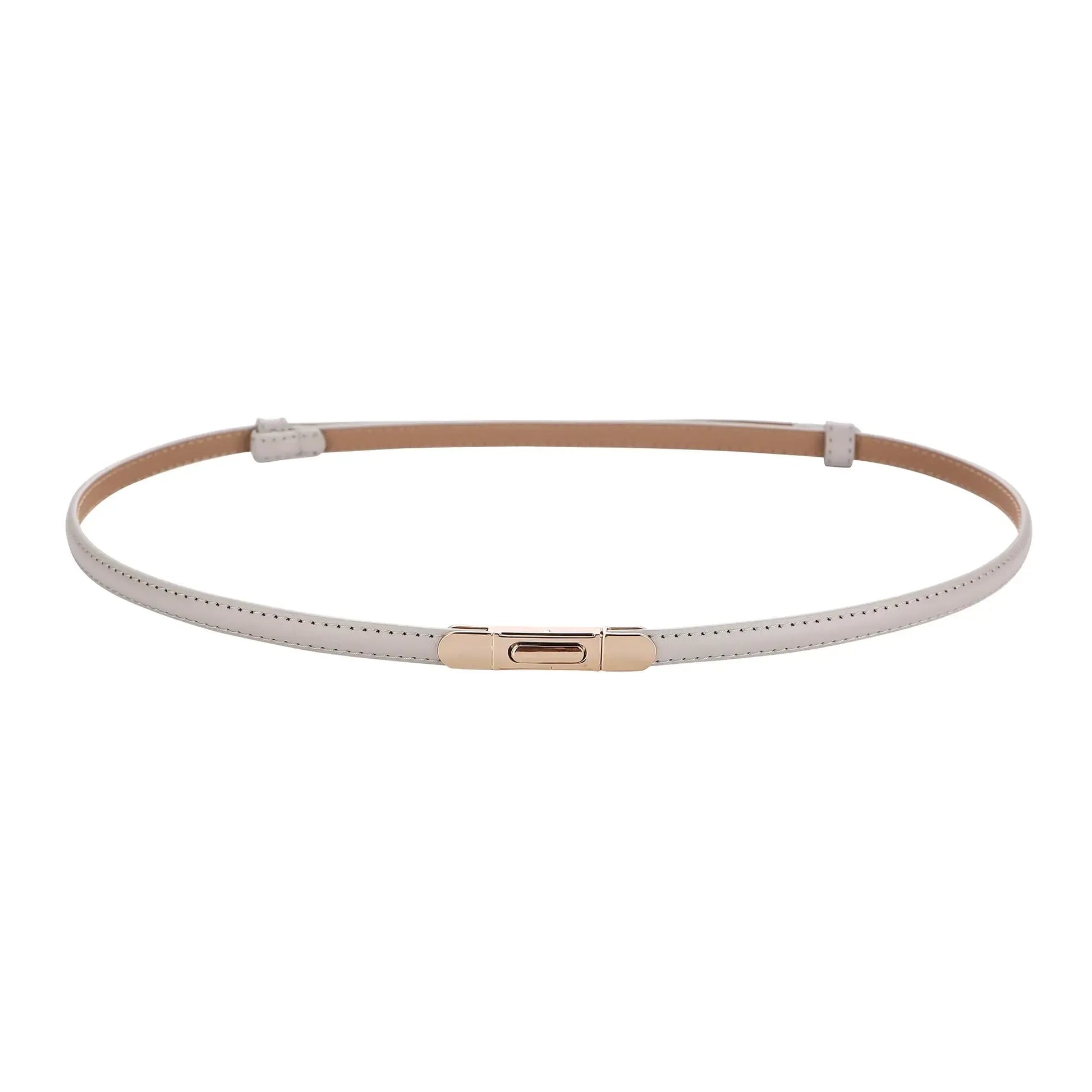 Ceinture fine femme – Réglable avec boucle dorée