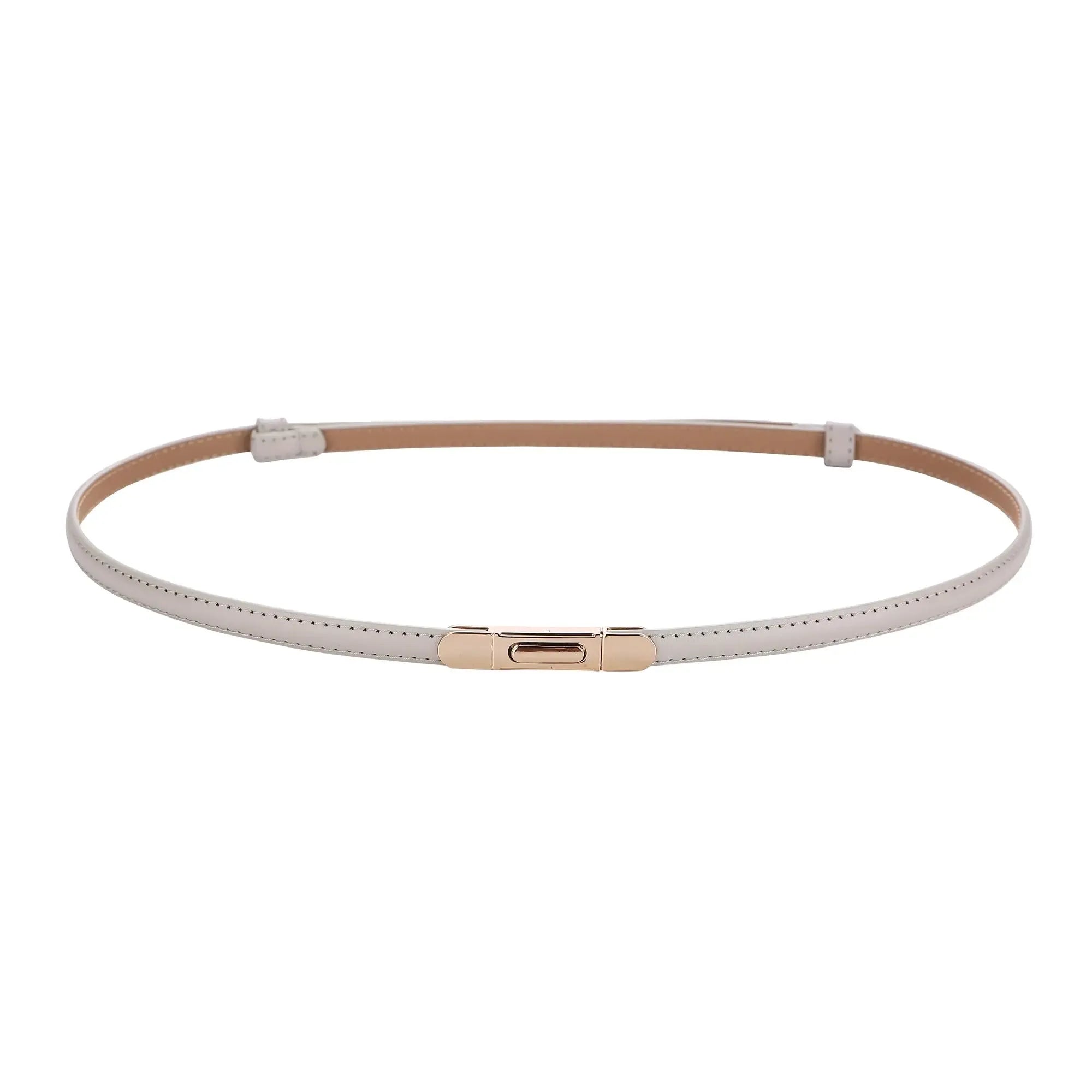 Ceinture fine femme – Réglable avec boucle dorée