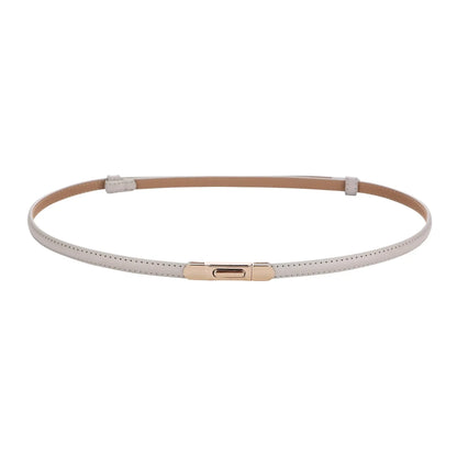 Ceinture fine femme – Réglable avec boucle dorée