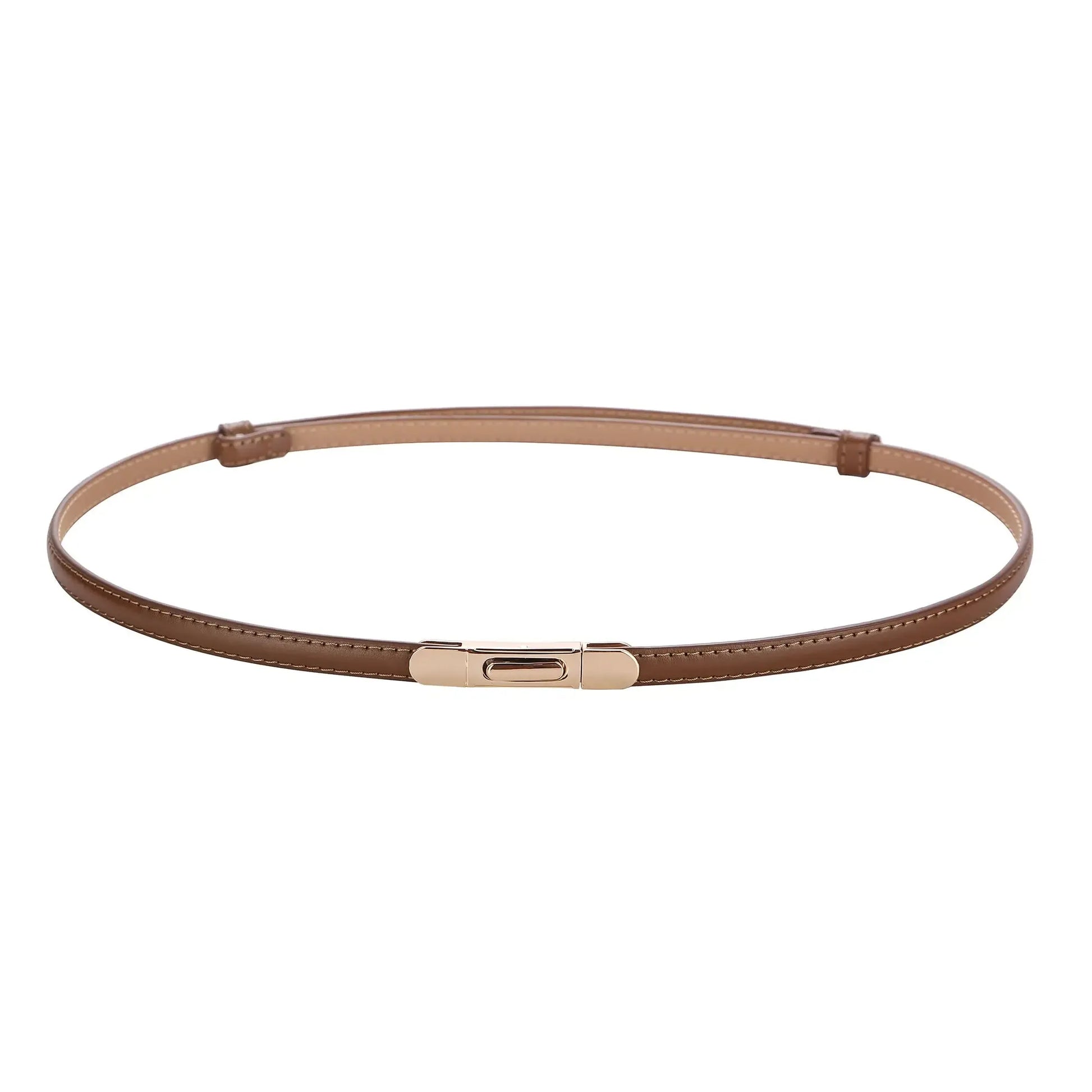 Ceinture fine femme – Réglable avec boucle dorée