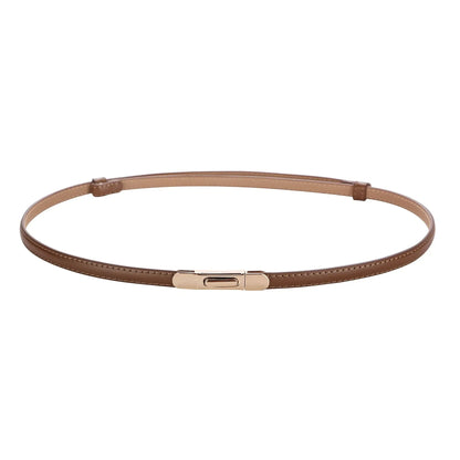 Ceinture fine femme – Réglable avec boucle dorée