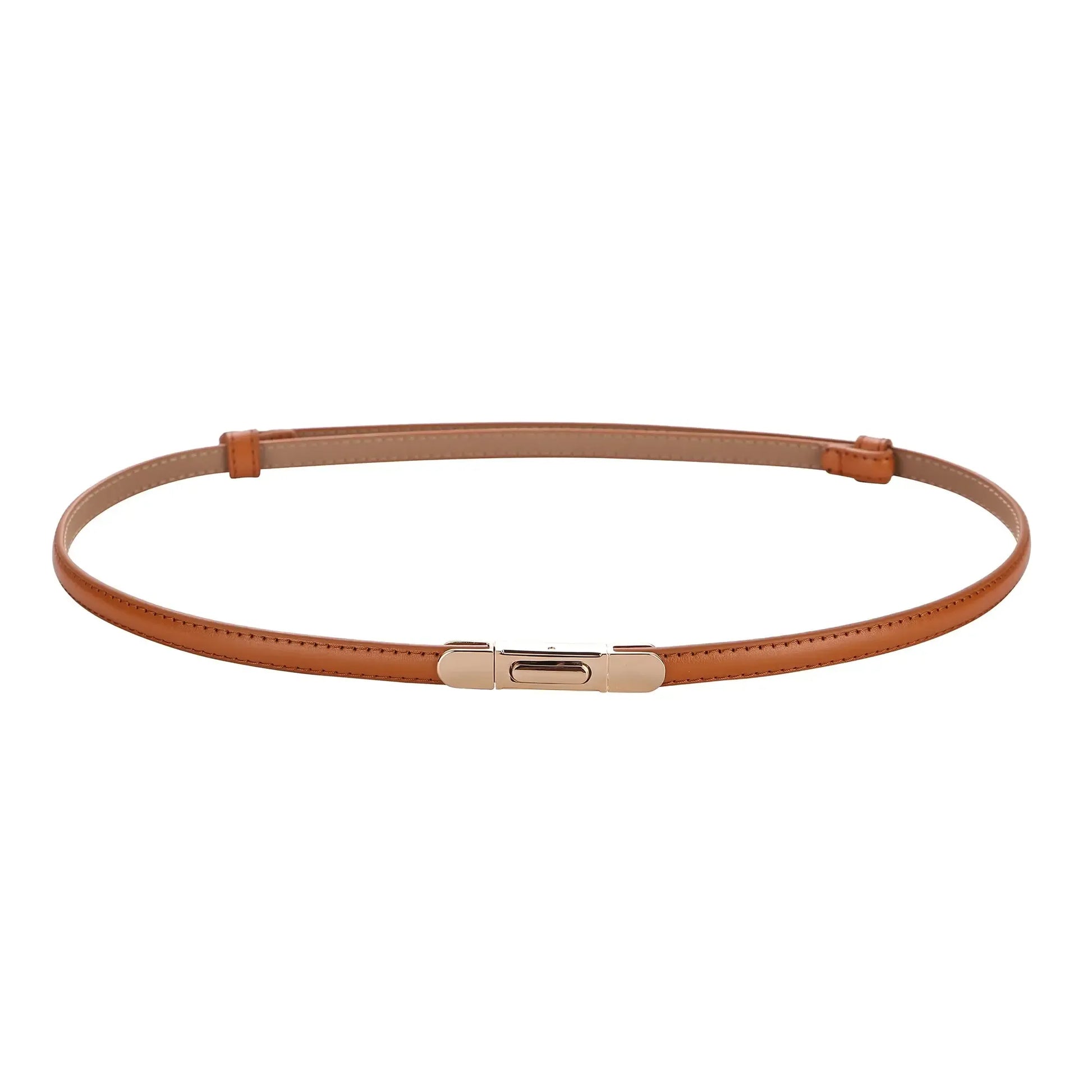 Ceinture fine femme – Réglable avec boucle dorée
