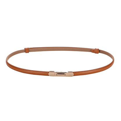 Ceinture fine femme – Réglable avec boucle dorée