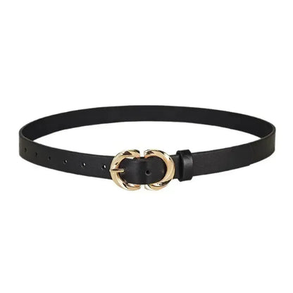 Ceinture fine vegan pour femme avec Boucle en Alliage Spirale