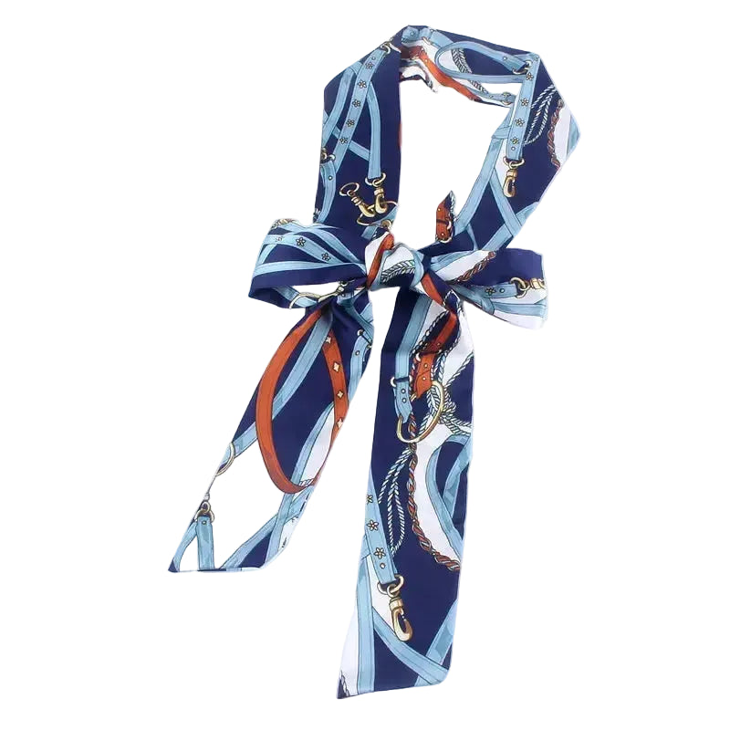 Ceinture foulard en mousseline de soie légère