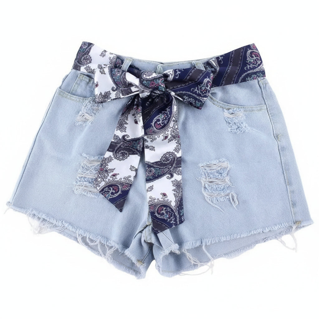 Ceinture foulard en mousseline de soie légère