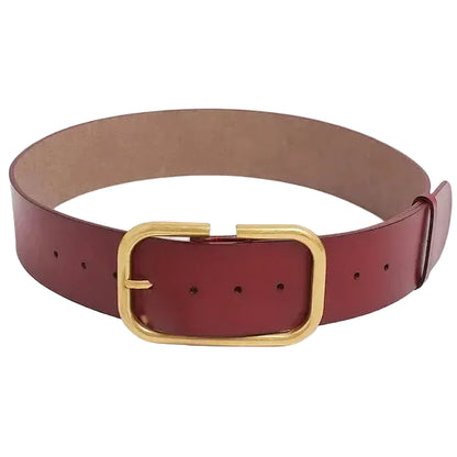 Ceinture grande taille femme — cuir véritable et large sangle