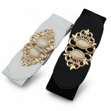 Ceinture large élastique femme – Boucle rétro