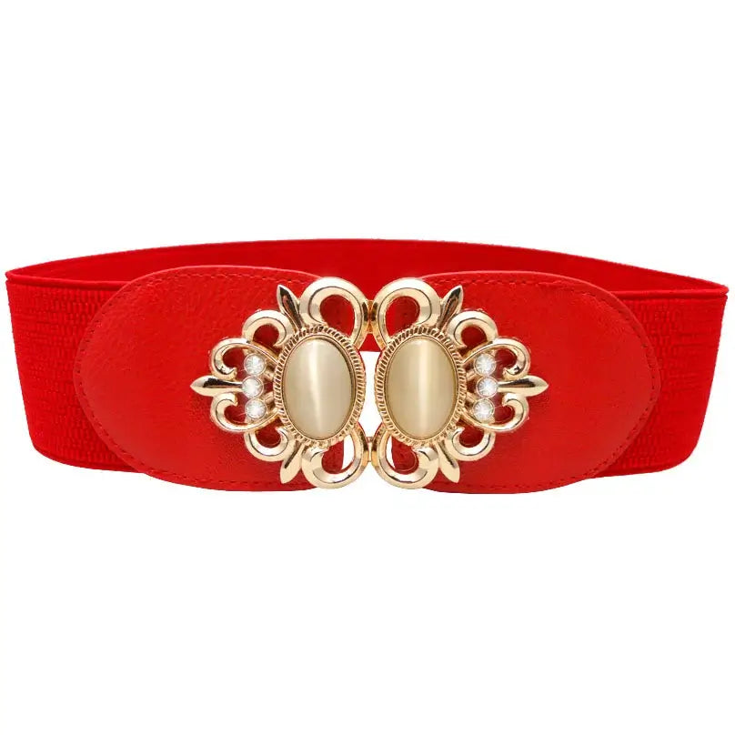 Ceinture large élastique femme – Boucle rétro