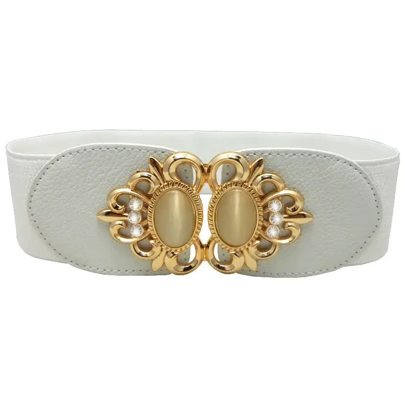 Ceinture large élastique femme – Boucle rétro