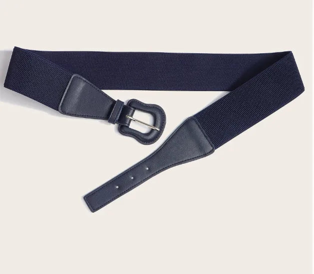 Ceinture large élastique femme boucle design