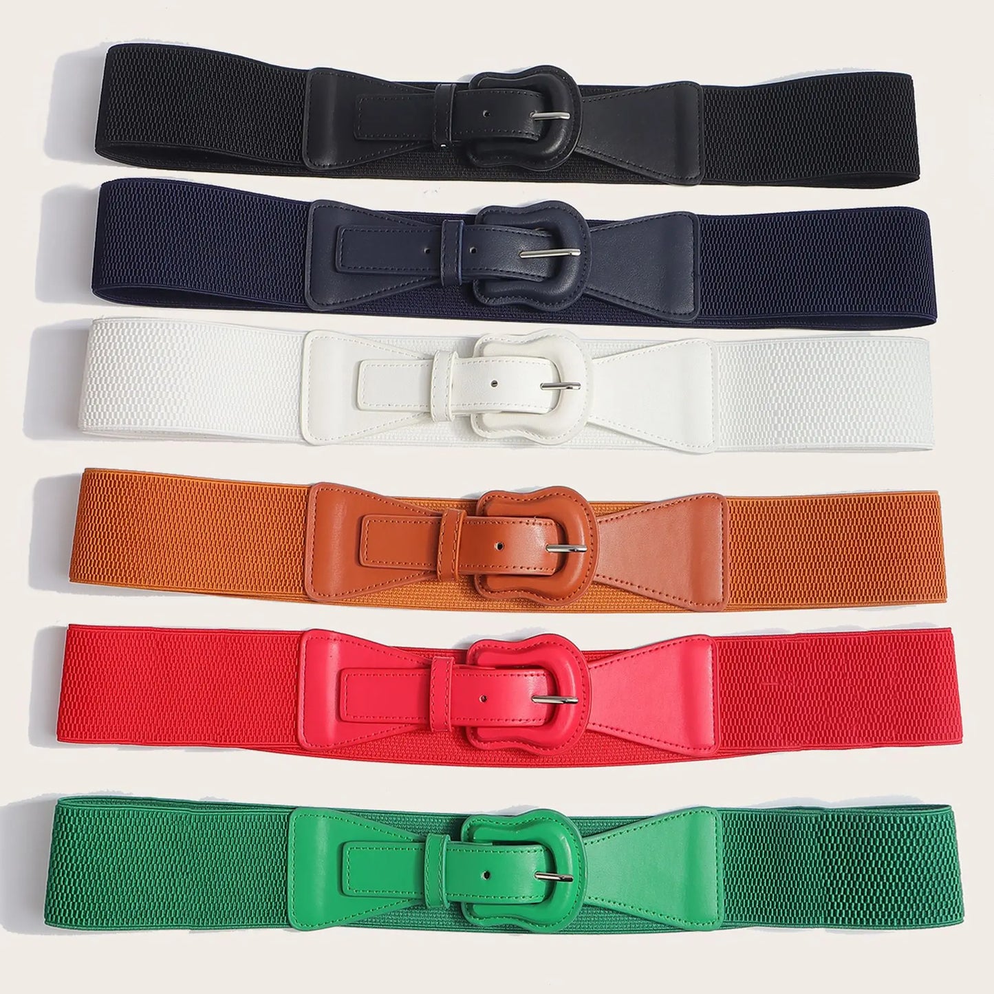 Ceinture large élastique femme boucle design