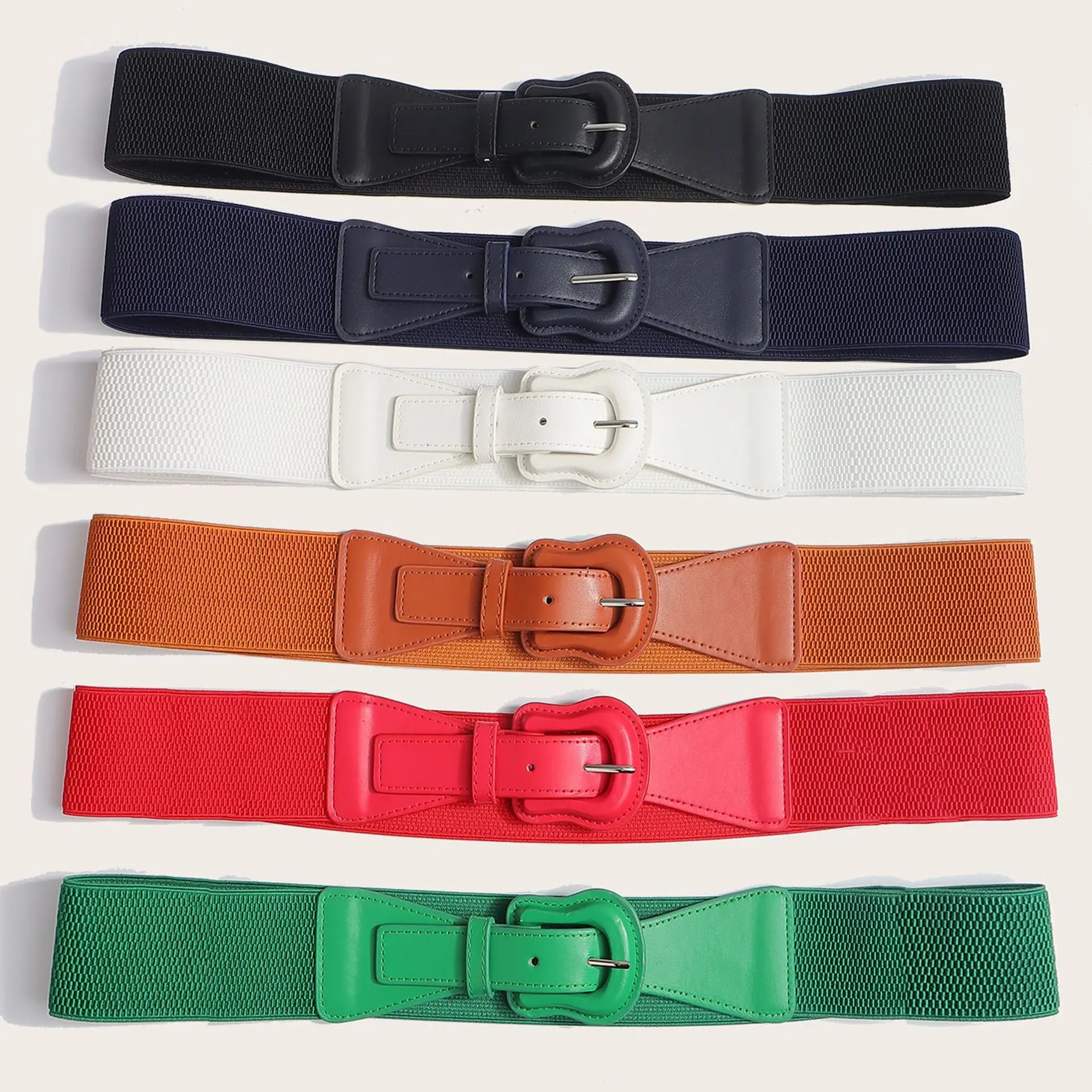 Ceinture large élastique femme boucle design