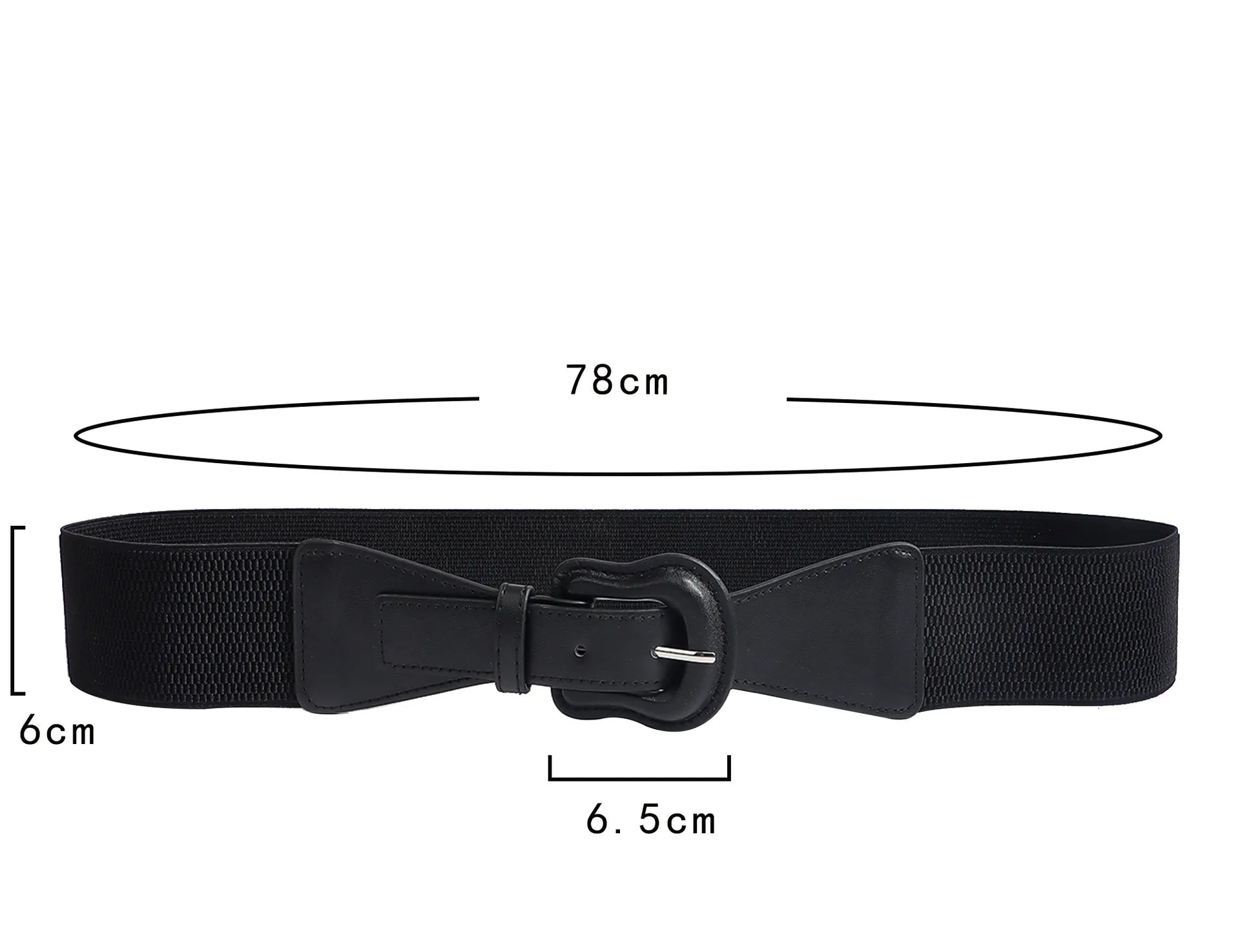 Ceinture large élastique femme boucle design