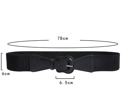 Ceinture large élastique femme boucle design