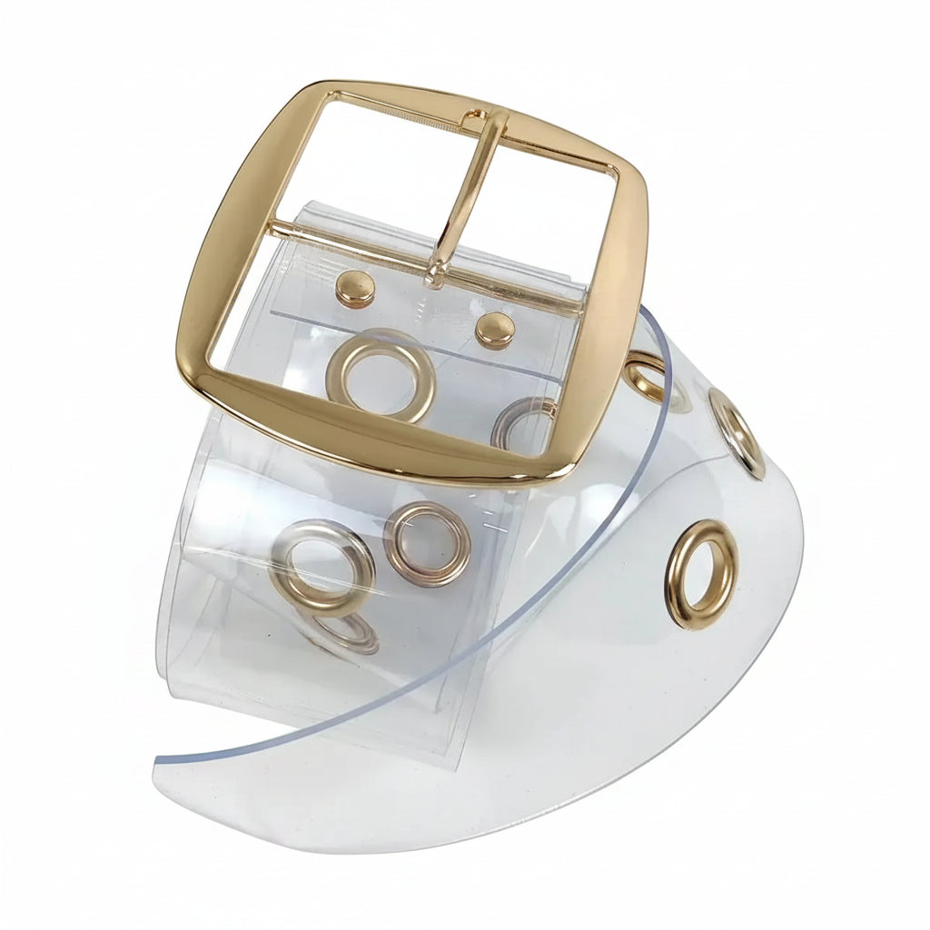 Ceinture large transparente pour femme