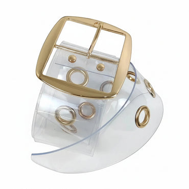 Ceinture large transparente pour femme