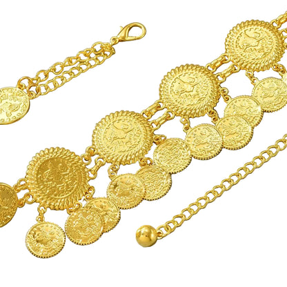 Ceinture marocaine femme à motif pièce d'or