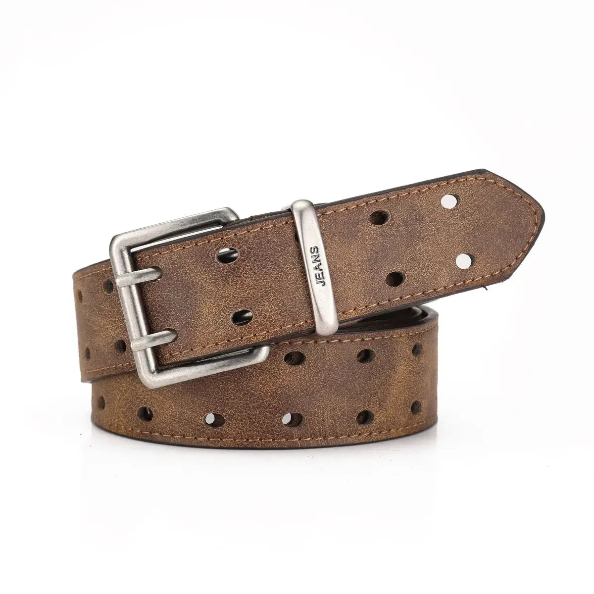 Ceinture rétro classique en simili cuir pour hommes et femmes