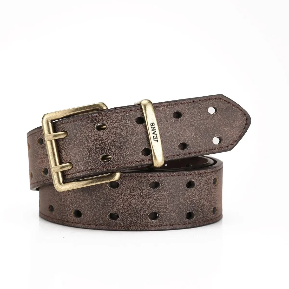 Ceinture rétro classique en simili cuir pour hommes et femmes