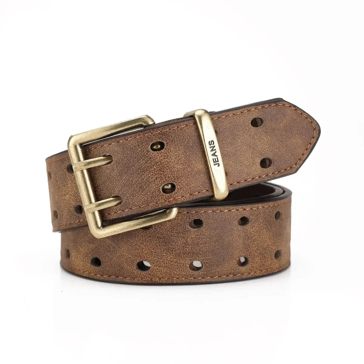 Ceinture rétro classique en simili cuir pour hommes et femmes