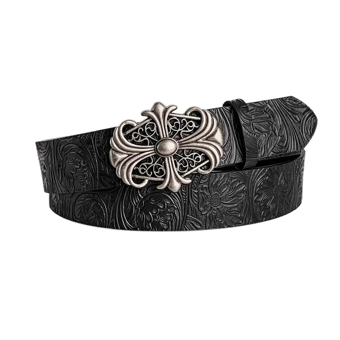 Ceinture rétro noire pour homme et femme