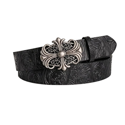 Ceinture rétro noire pour homme et femme