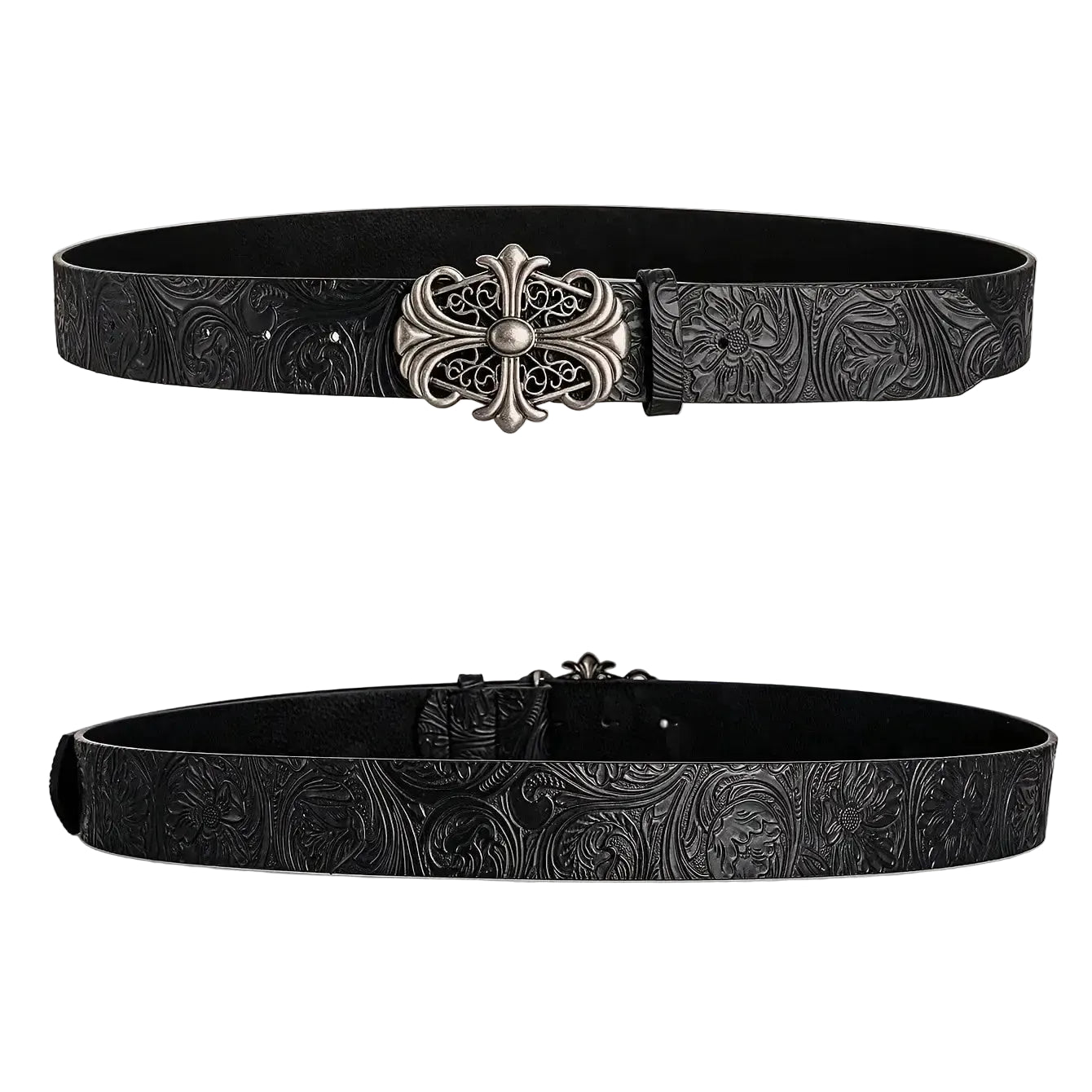 Ceinture rétro noire pour homme et femme