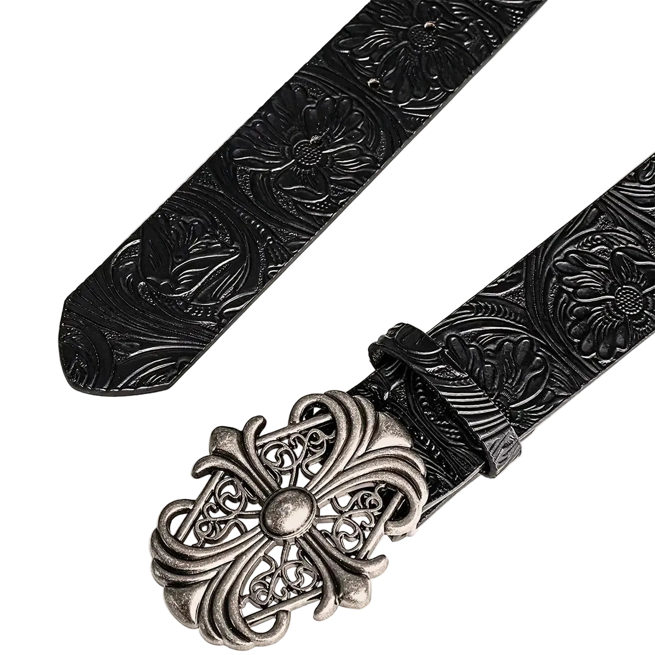 Ceinture rétro noire pour homme et femme