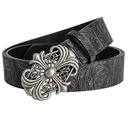 Ceinture rétro noire pour homme et femme