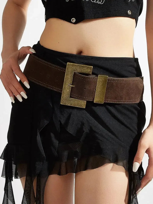 Ceinture vegan à double boucle pour femme