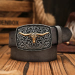 Ceinture western à motif tête de taureaux pour homme et femme - Vignette | Ceintelle