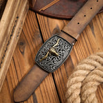 Ceinture western à motif tête de taureaux pour homme et femme - Vignette | Ceintelle