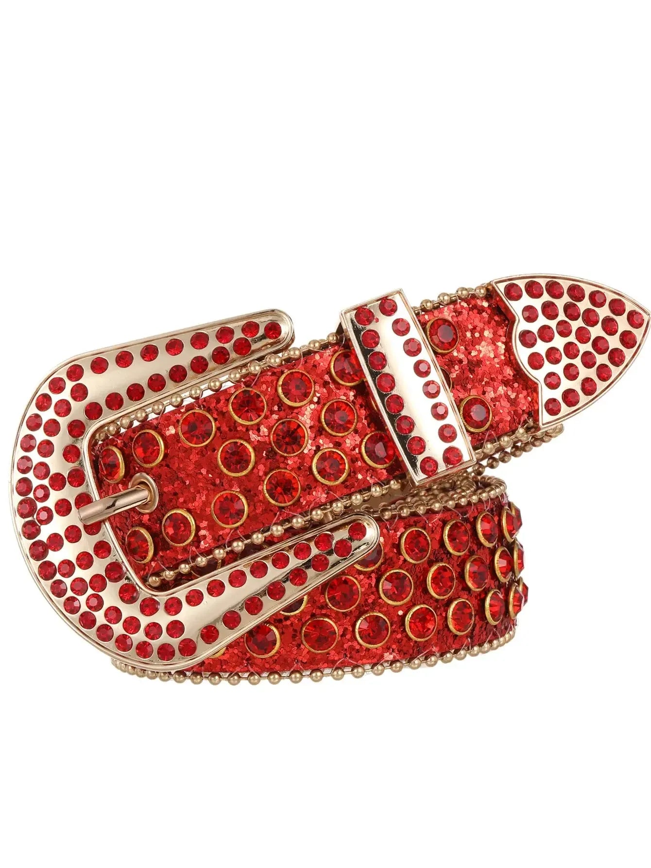 Ceinture western femme à strass diamant et clous décoratifs