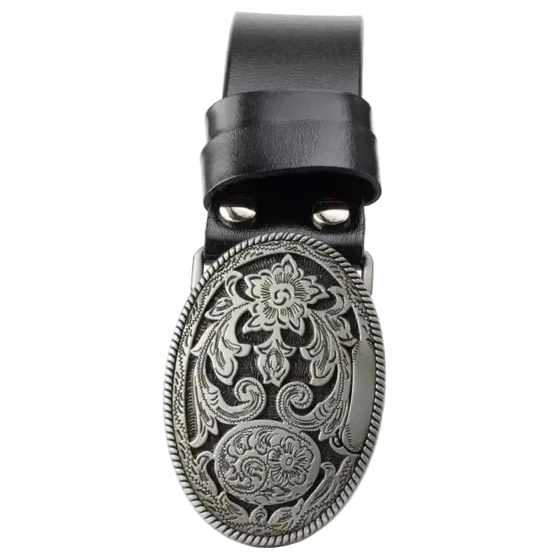 Ceinture western femme avec motif arabesque décoratif