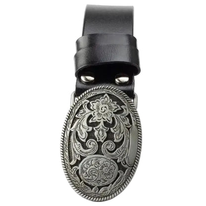 Ceinture western femme avec motif arabesque décoratif