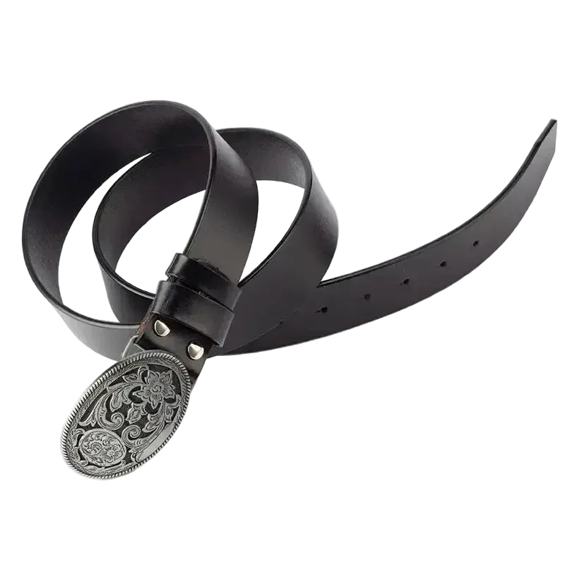 Ceinture western femme avec motif arabesque décoratif