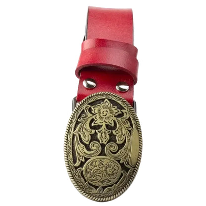 Ceinture western femme avec motif arabesque décoratif