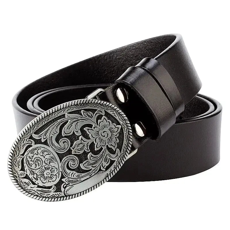 Ceinture western femme avec motif arabesque décoratif