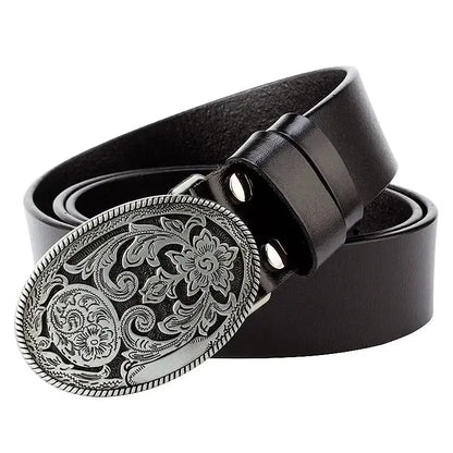 Ceinture western femme avec motif arabesque décoratif