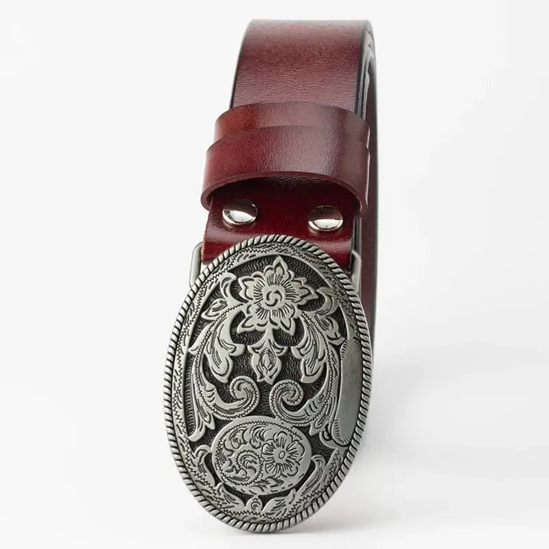 Ceinture western femme avec motif arabesque décoratif