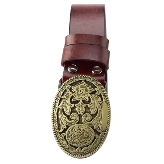 Ceinture western femme avec motif arabesque décoratif