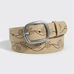 Ceinture western pour femme avec boucle ovale en argent antique - Vignette | Ceintelle