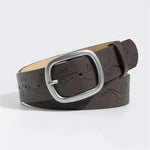 Ceinture western pour femme avec boucle ovale en argent antique - Vignette | Ceintelle