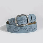 Ceinture western pour femme avec boucle ovale en argent antique - Vignette | Ceintelle