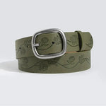 Ceinture western pour femme avec boucle ovale en argent antique - Vignette | Ceintelle